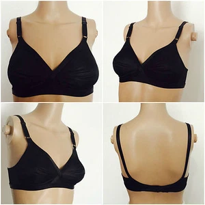 Bras Lingerie Ladies Cross Heart Soft UnWired Non-Padded Black Triumph Underwear - Picture 1 of 6