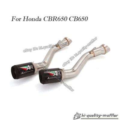 Exhaust Link Pipe Muffler Replace Catalyst For Honda CBR650R CBR650F CB650R - Image 1 of 4