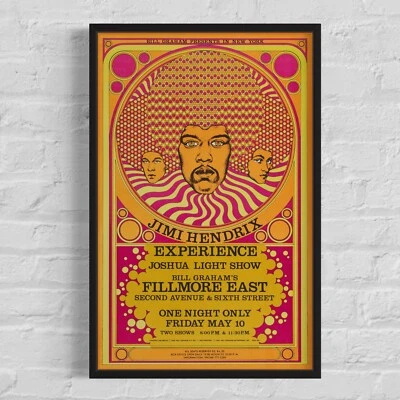 JIMI HENDRIX EXPERIENCE 'Fillmore East' 1968 Concert Poster AOR-2.90, 14"x22" - Image 1 of 4