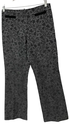 Pantalones Deco Sigrid Olsen Mujer Talla 20 Negro Gris Estampado Floral Pierna Recta Foto 1 de 4