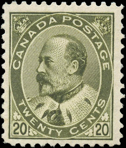 Canada Mint NH F+ 20c Scott #94i 1904 King Edward VII Issue Stamp Cover