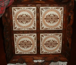 Vintage Original Mexican D.A.L. Tiled Wooden Tray     Bought in Tijuana 1977 - Picture 1 of 6