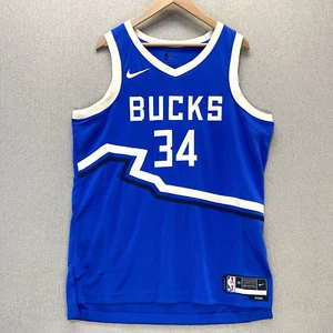 Nike Giannis Antetokounmpo Milwaukee Bucks NBA Jersey #34 Large City Edition NEW - Picture 1 of 9