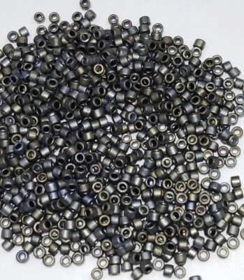 Cuentas de vidrio semilla delica gris mate metálico vintage años 90 Japón 11/0 BW1-69 Foto 1 de 4