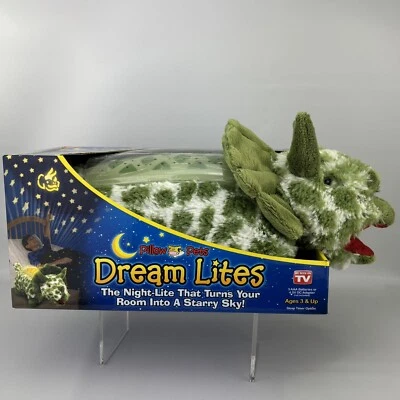Dream Lites As Seen On TV Pillow Pets Green Triceratops Night-Lite BNIB 2012 - Image 1 of 4