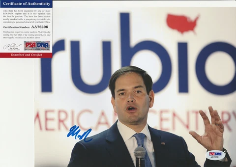 Marco Rubio Senator Signed Autograph 8x10 Photo PSA/DNA COA #10 Cover