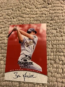 Ben Grieve  Autograph 1997 Donruss Signature Baseball Card oakland a's Cb8 - Picture 1 of 2