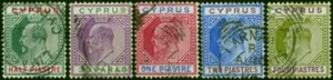 Zypern 1902-03 Satz 5 bis 4pi SG50-54 fein gebraucht - Bild 1 von 1