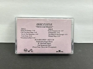 DEEP PURPLE “SLAVES & MASTERS”1990 RCA PROMO CASSETTE - Picture 1 of 6