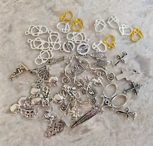 Charms Pendant Necklace Jewelry Making Finding Mixed Lot 46 Pieces - Picture 1 of 2