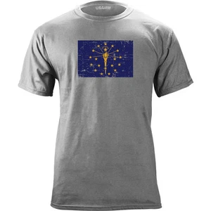 Indiana State Flag Distressed T-Shirt - Picture 1 of 2