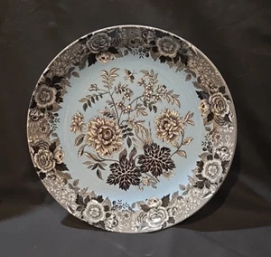 THE SPODE ARCHIVE COLLECTION - JASMINE (Black on Blue) - 10” PASTA BOWL - Picture 1 of 10