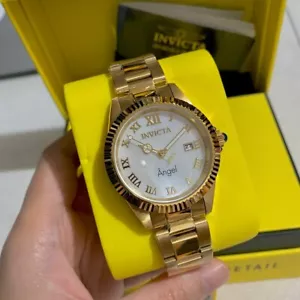 Angel Invicta Mother of Pearl Gold Watch 36058 - Picture 1 of 2
