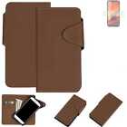 Protective Cover For Blackview Bv9700 Pro Flip Case Faux Leather Brown Mobile Ph