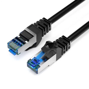 0,5m CAT 7 Patchkabel Netzwerkkabel Ethernetkabel DSL LAN Kabel 50cm - SCHWARZ - Afbeelding 1 van 7