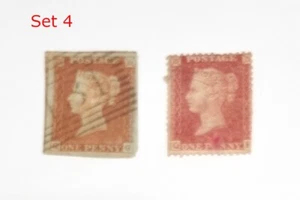 QV Pfennig rot sowohl ungezähnt als auch gezähnt GB Marken - Bild 1 von 1