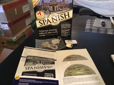 Learn Spanish Now CD Rom New Deluxe Edition Transparent Language  - Image 1 of 4