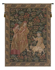 Medieval Queen Woven Tapestry | Elegant European Wall Hanging with Tunnel - Picture 1 of 4