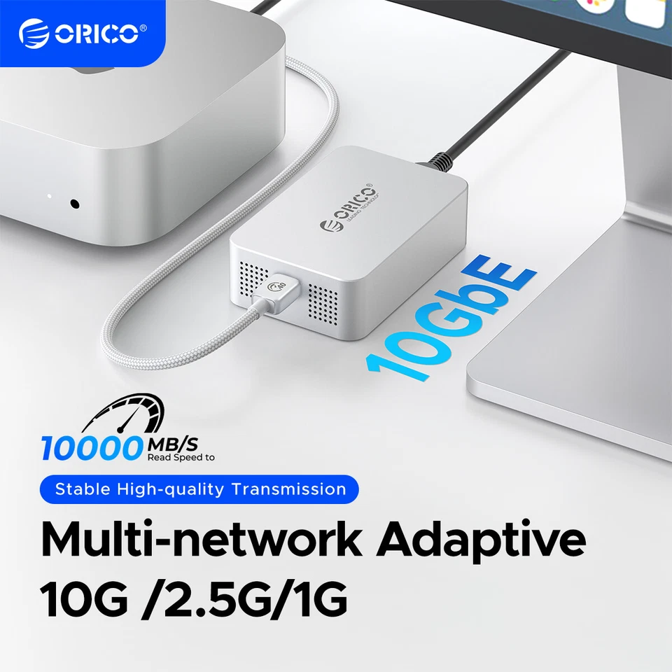ORICO 10G Netzwerkkarte kompatibel Thunderbolt 4 abwärtskompatibel zu 2.5G 1G