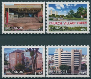 Francobolli Barbados 2023 MNH Banca Centrale 50° Anniversario Architettura Set 4v - Foto 1 di 1