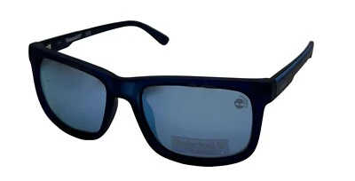 Timberland 男式太阳镜哑光黑色塑料方形偏光镜片 TB7153 91D — 第 1/4 张图片