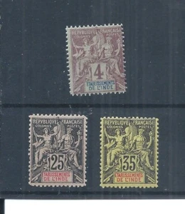 French Indian Settlements stamps. 1892 / 1900 Fournier forgery lot MNH (AR702) - Picture 1 of 2