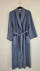 David Nieper Dressing Gown ~ Size Medium Blue Fleece Vgc - Picture 1 of 12