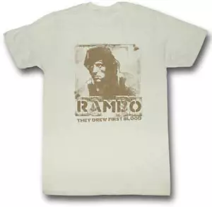 Rambo First Blood The Forest They Drew First Blood Herren T-Shirt 80er Film - Bild 1 von 3