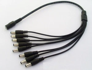 8 In 1 Splitter Power Cable Adapter For CCTV DVR/Camera - Picture 1 of 4