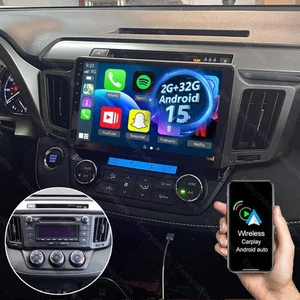 For 2013-2018 Toyota RAV4 Carplay Car Stereo Radio 10.1" Android 15 GPS Navi FM - Picture 1 of 16