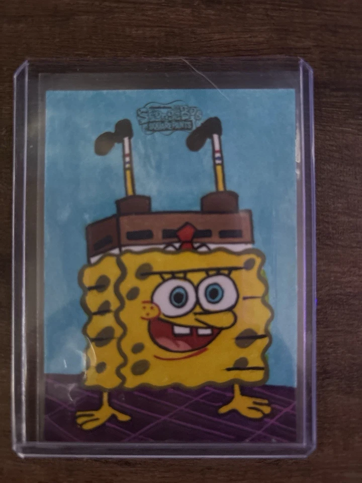 2025 Topps Chrome SpongeBob 25th Anniversary 1/1 Sketch Card Semra Bulut - Image 1 of 2