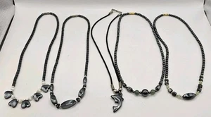 Paquete de 5 collares de piedra de hematita - Imagen 1 de 6