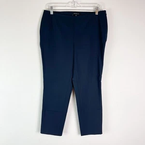 Lafayette 148 NWOT Women's Navy Fundamental Bi-stretch Stanton Cropped Pants 8 - Picture 1 of 7