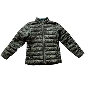 REI Co-op Boys Down Zip COAT Jacket GREEN Camo Size M 10-12 - Picture 1 of 13