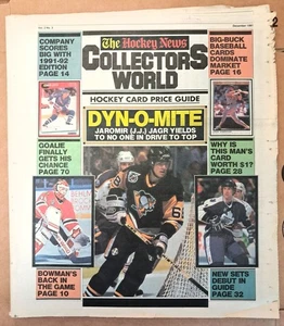 Hockey News collectors world Jaromir Jagr on front w/ Pat Lafontaine poster - Picture 1 of 10