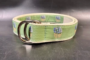 Preston Green Basket Belt Sm Womens ~ Hydrangeas New England USA - Picture 1 of 6