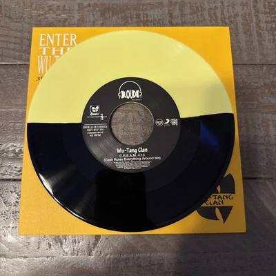 Wu-tang C.r.e.a.m. Vinyl Jukebox Yellow And Black Split Rare Wutang Cream Record - Image 1 of 2