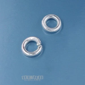 2 conectores de anillo de salto abierto de alta resistencia de plata esterlina (13 Ga.) de 1,8 x 8 mm #33144 - Imagen 1 de 3