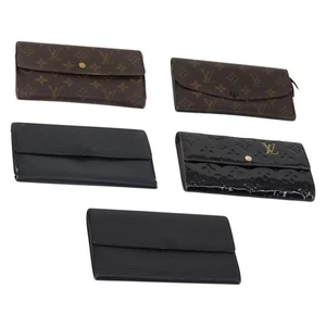 LOUIS VUITTON Monogram Epi Vernis Wallet 5 Set Black Amarante LV Auth yk19854 - Picture 1 of 24
