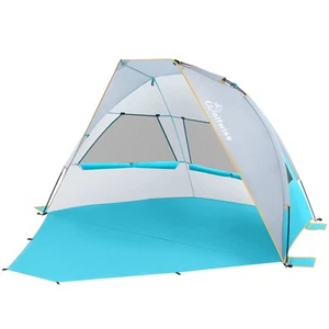 2-3 Person Portable Beach Tent UPF 50+ Sun Shade Canopy Umbrella with Extenda... - Picture 1 of 8