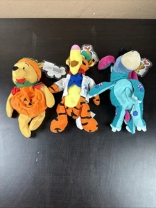 Disney Store Winnie the Pooh Tigger Eeyore Halloween Costume Plush Lot 3 - Picture 1 of 5