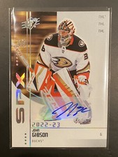 2022-2023 Upper Deck SPX John Gibson Autograph #R-23 Anaheim Ducks