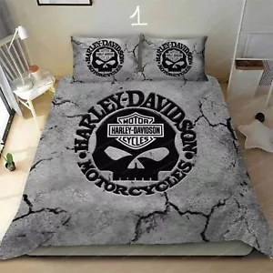 NEW Harley-Davidson Motorcycle Bedding Set with Pillowcase, Gift For Fans VH1666 - Picture 1 of 9
