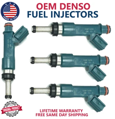 Inyectores de combustible X4 OEM DENSO para 2011 2012 2013 2014 2015 Lexus CT200H 1,8 L I4 Foto 1 de 3