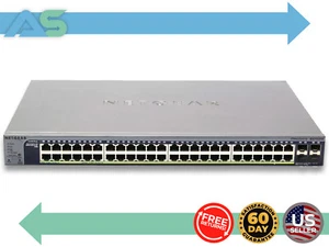 NETGEAR ProSafe GS752TP 48 Port Gigabit Smart PoE Ethernet Switch 4 SFP Ports - Photo 1/13