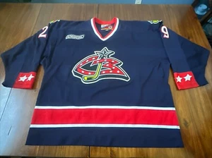Camiseta deportiva auténtica de la NHL Krzysztof Oliwa Columbus azul chaquetas jugador profesional talla 56 - Imagen 1 de 16