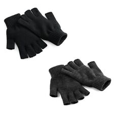 Beechfield Herren Damen Fingerlose Handschuhe CB491 Fingerless Gloves 2 Größen