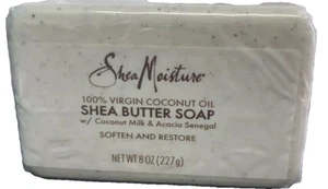 Shea Moisture 100% Virgin Coconut Oil W/ Coconut Milk & Acacia Bar Soap 8 oz - Picture 1 of 1