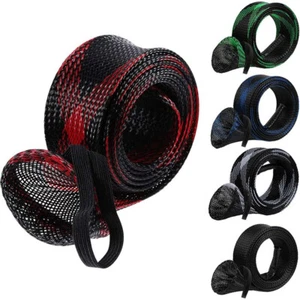 10 Pcs Fishing Rod Sock Covers Braided Mesh Pole Protector Sleeve Fish Tool USA - Picture 1 of 14