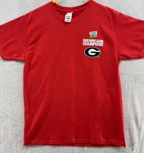 Georgia Bulldogs Shirt Youth Medium Rose Bowl Game Champions Tee 2018 Red - Picture 1 of 8